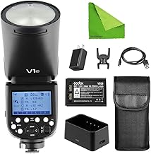 Godox V1-C V1 Li-on TTL On-Camera Round Flash Speedlight Compatible with Canon