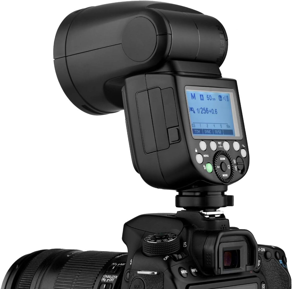 Godox V1-C V1 Li-on TTL On-Camera Round Flash Speedlight Compatible with Canon-3