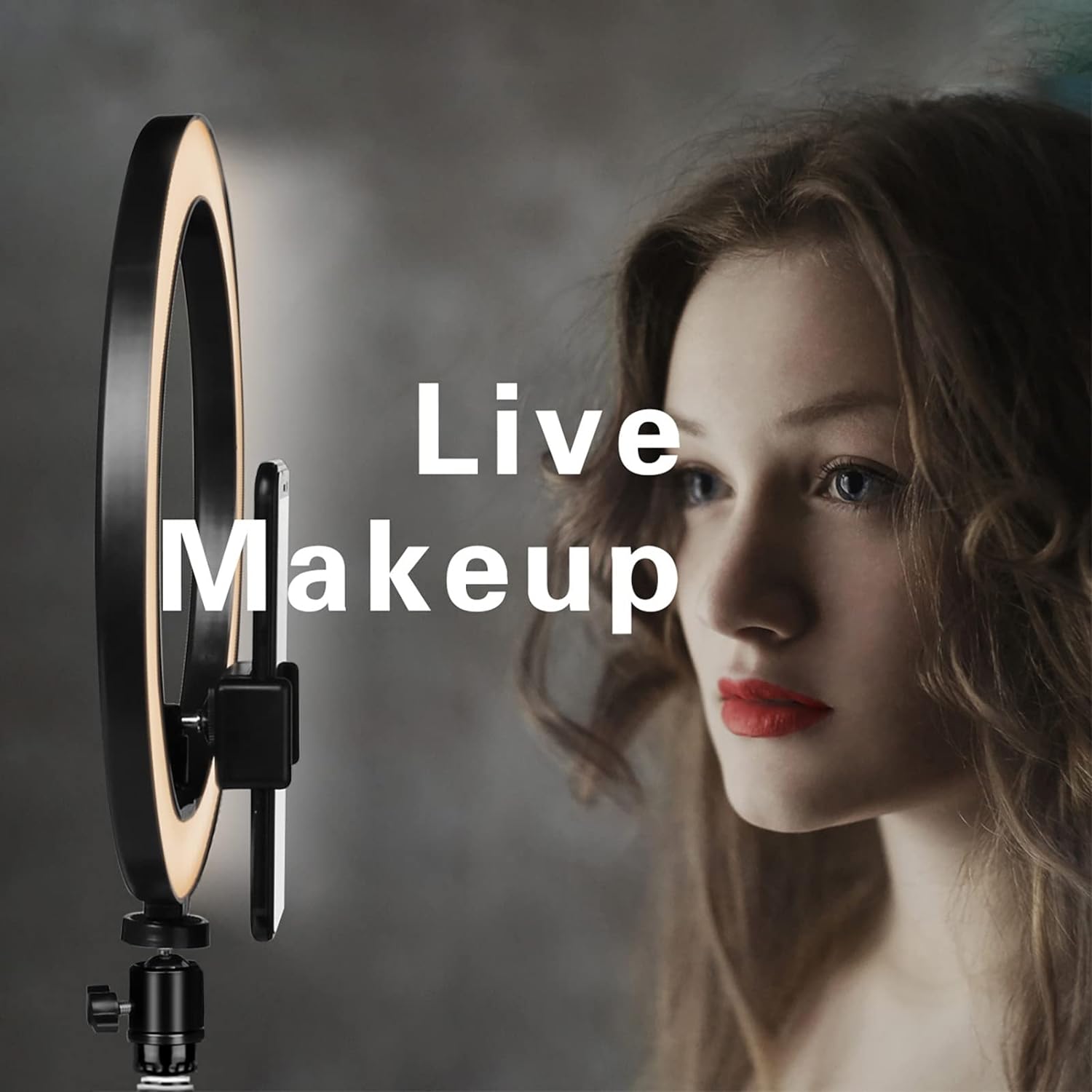 Ring Light 10" with 67" Extended Tripod Stand & Phone Holder for YouTube Video, Camera Led Ring Light for Streaming, Makeup, Selfie Photography Compatible with iPhone Android-5