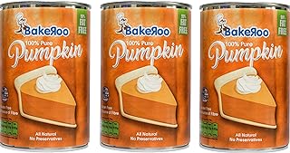 (Pack of 3) Bakeroo Tinned Pumpkin Puree (Pumpkin Pie Filling), 100% Natural - 425g