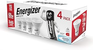 Energizer GU10 4.9W 50W Replacement LED Bulb 4 Pack (Daylight Non Dimmable)