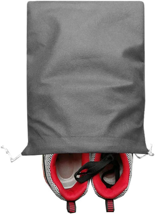 Pack of 10 Travel Shoe Bags, Portable Travel Non-Woven Shoe Packing Organizers Tote Bags w/Drawstring for Men and Women, 39x30cm (Multicolour)-5