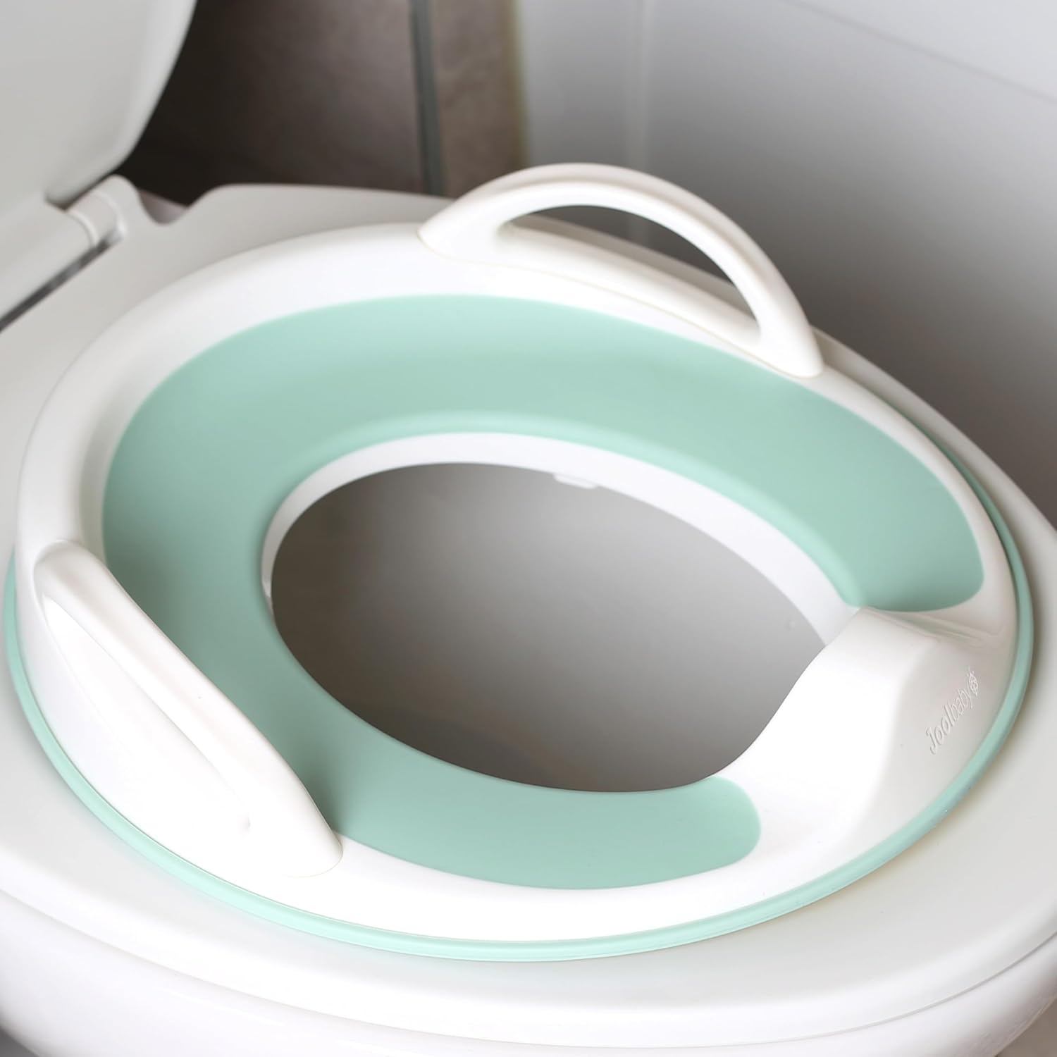 Jool Baby Products Potty Training Seat for Boys and Girls with Handles, Fits Round & Oval Toilets, Non-Slip with Splash Guard, Includes Free Storage Hook-0