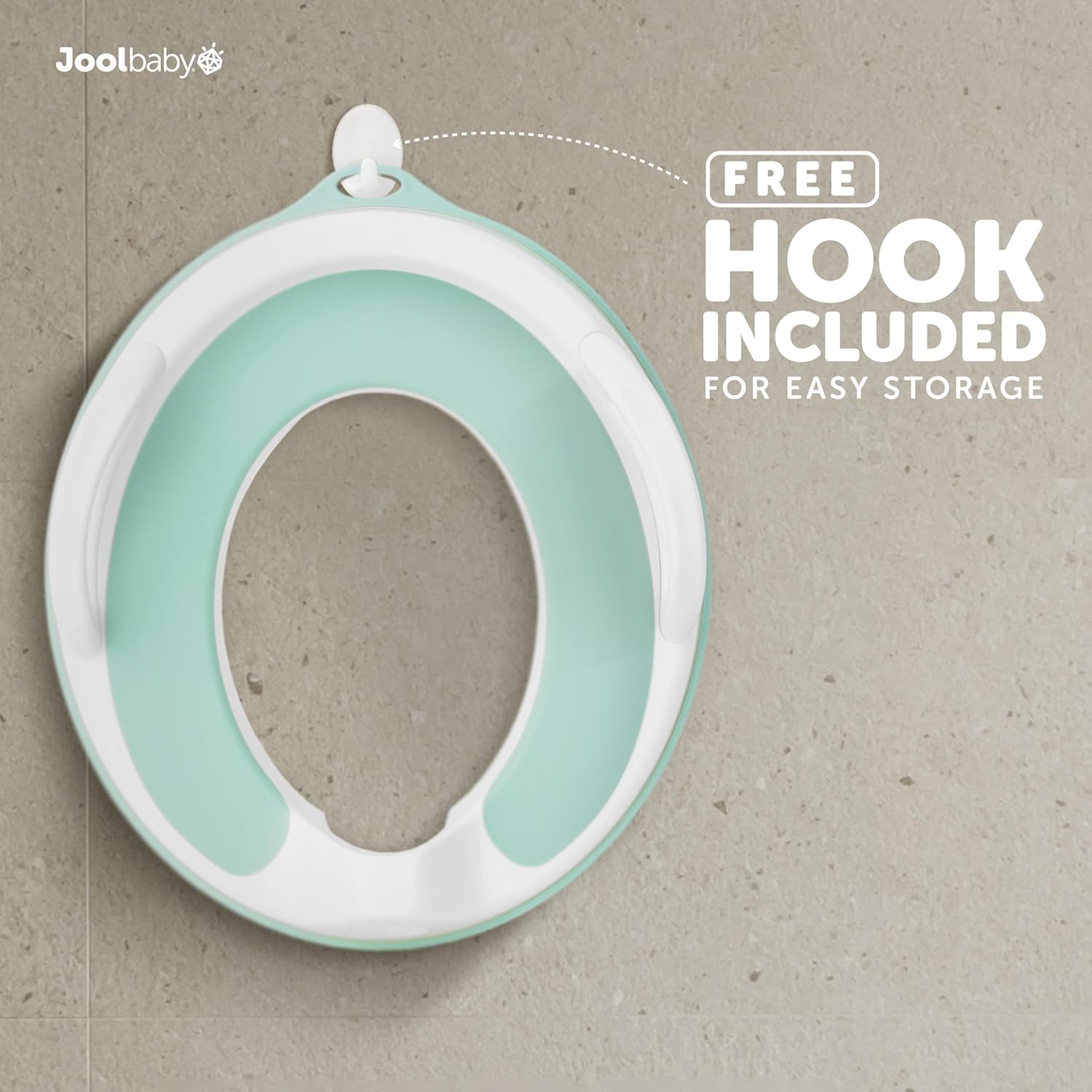 Jool Baby Products Potty Training Seat for Boys and Girls with Handles, Fits Round & Oval Toilets, Non-Slip with Splash Guard, Includes Free Storage Hook-1