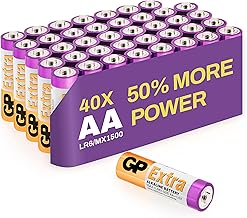 Extra Alkaline Batteries AA Pack, Double A Batteries Long Lasting Power for High-Performance Devices - Ideal for Every Day Use, Anti-Leakage, 10-Year Shelf Life - 40 Pack by GP AA Batteries