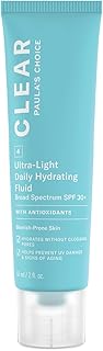 Paula's Choice CLEAR Light Hydrating Fluid SPF 30 - Non Greasy Mattifying Face Moisturiser - Reduces Blackheads & Pores - with Vitamin E - Combination to Oily & Suitable for Acne Prone SKin - 60 ml