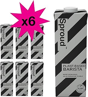 SPROUD - Plant-Based Milk, Low Sugar, Low Carb, High Protein, Long Life, Powered by Peas, Rich, Foamy and Easy to Froth (Barista) (6 x 1L)