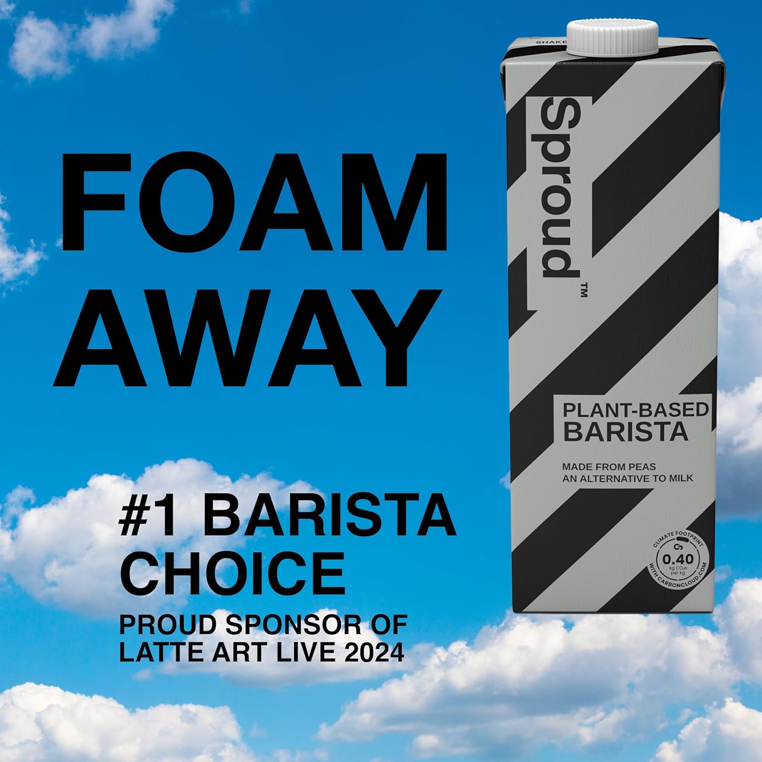 SPROUD - Plant-Based Milk, Low Sugar, Low Carb, High Protein, Long Life, Powered by Peas, Rich, Foamy and Easy to Froth (Barista) (6 x 1L)-1