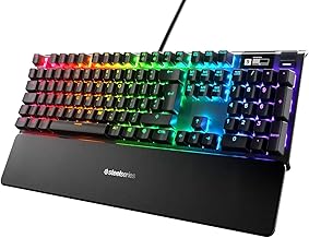 SteelSeries Apex 7 - Mechanical Gaming Keyboard - OLED Display - Red Switches - English (QWERTY) Layout, Standard