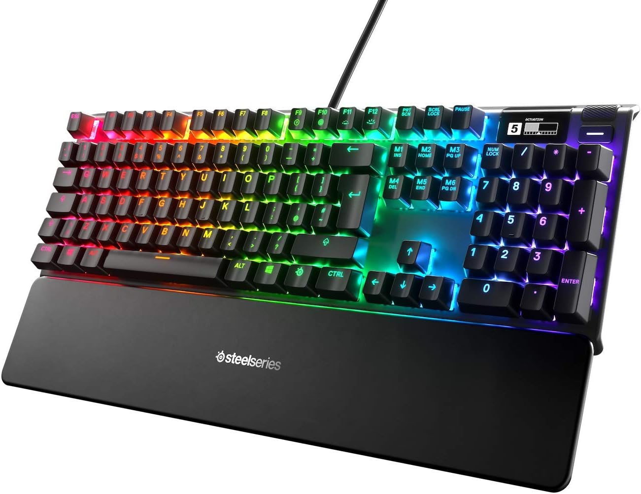 SteelSeries Apex 7 - Mechanical Gaming Keyboard - OLED Display - Red Switches - English (QWERTY) Layout, Standard-0