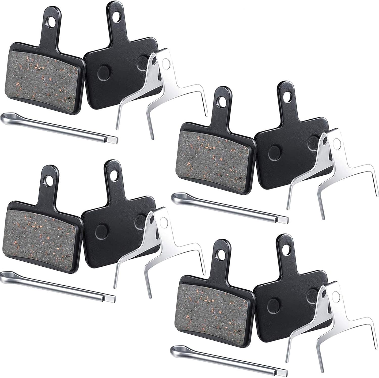 Zonon 4 Pairs Bike Brake Pads Competible with TRP Tektro Shimano Deore Br-M575 M525 M515 T615 T675 M505 M495 M486 M485 M475 M465 M447 M446 M416 M415 M395 M375 M315 M355 C501s-0