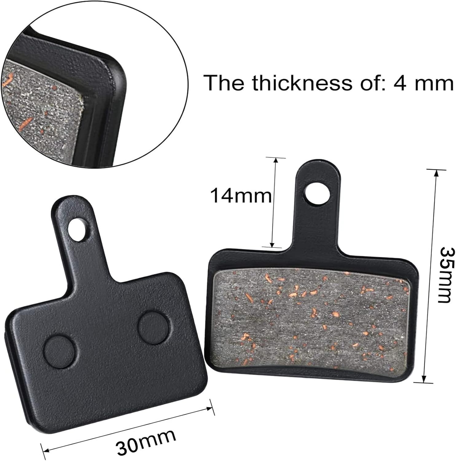 Zonon 4 Pairs Bike Brake Pads Competible with TRP Tektro Shimano Deore Br-M575 M525 M515 T615 T675 M505 M495 M486 M485 M475 M465 M447 M446 M416 M415 M395 M375 M315 M355 C501s-1