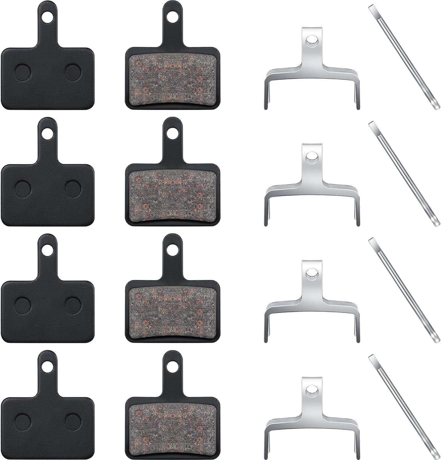 Zonon 4 Pairs Bike Brake Pads Competible with TRP Tektro Shimano Deore Br-M575 M525 M515 T615 T675 M505 M495 M486 M485 M475 M465 M447 M446 M416 M415 M395 M375 M315 M355 C501s-2