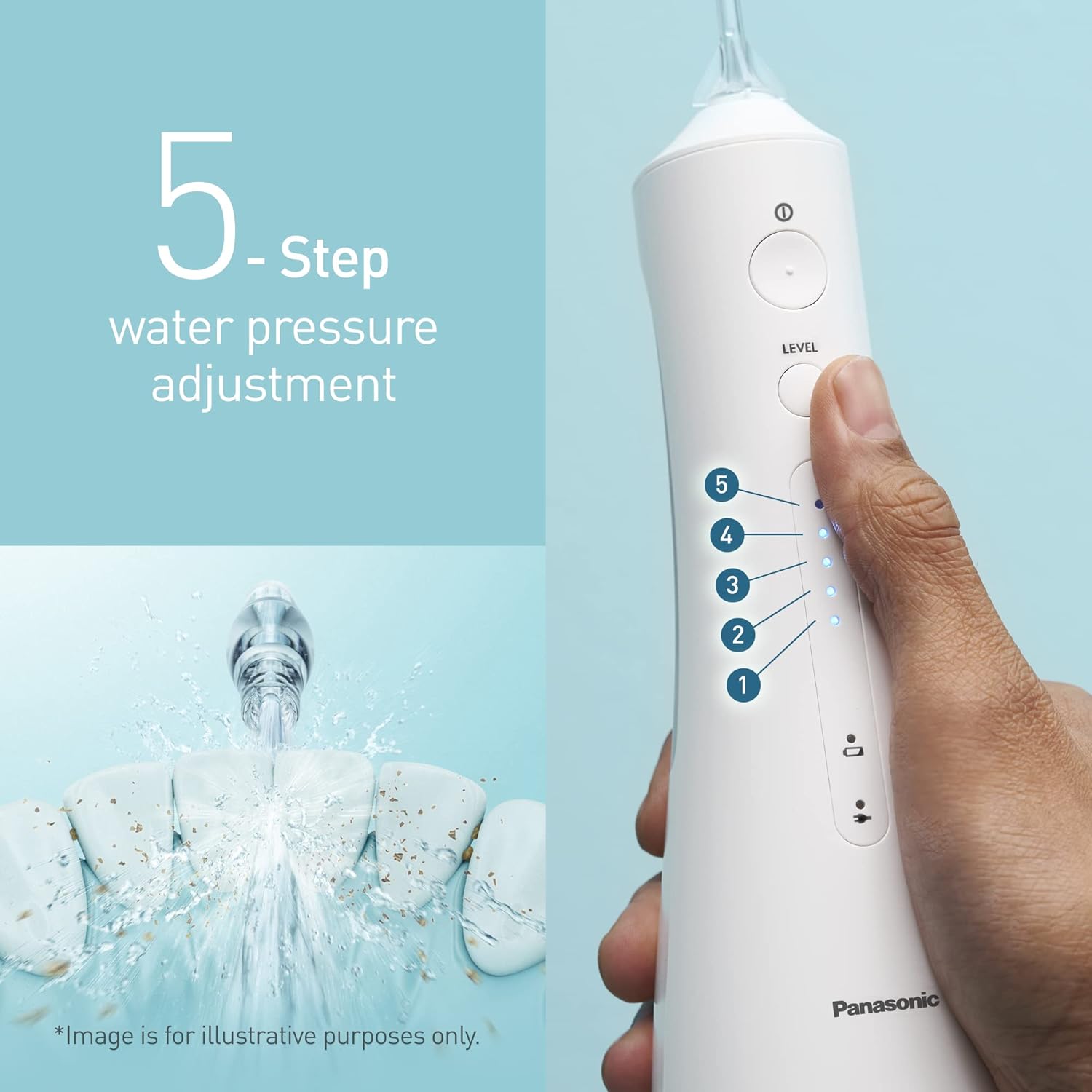 Panasonic EW1511 Rechargeable Dental Oral Irrigator with Ultrasonic Technology-4