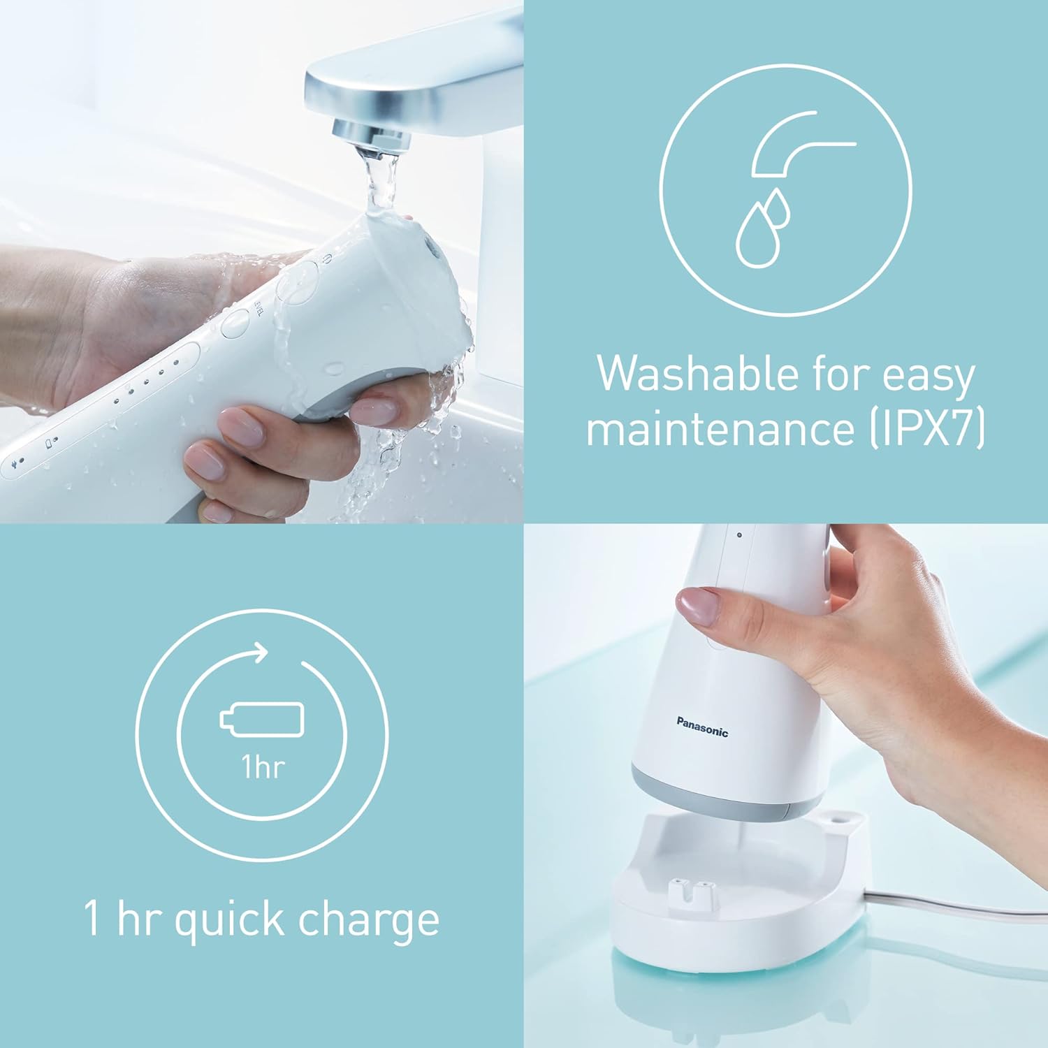 Panasonic EW1511 Rechargeable Dental Oral Irrigator with Ultrasonic Technology-5