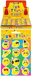 HENBRANDT SMILEY FACE STICKERS 12 PER SHEET (6 Sheets)