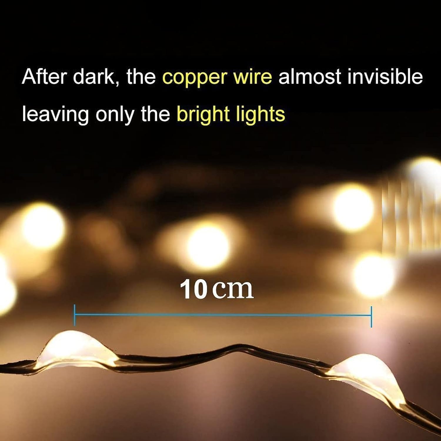 2 Pack Battery Operated 2M 20 LED Silver Wire Fairy String Lights LED Firefly Lights DIY Decoration for Bedroom Jars Christmas Wedding Party Festival Indoor Outdoor Camping - Warm White-1