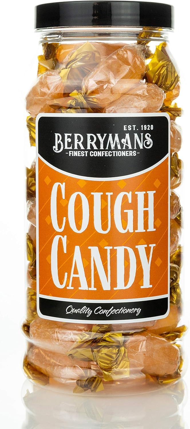 Original Cough Candy Retro Boiled Sweets Gift Jar By Berrymans Sweet Shop - Classic Sweets, Traditional Taste.-0