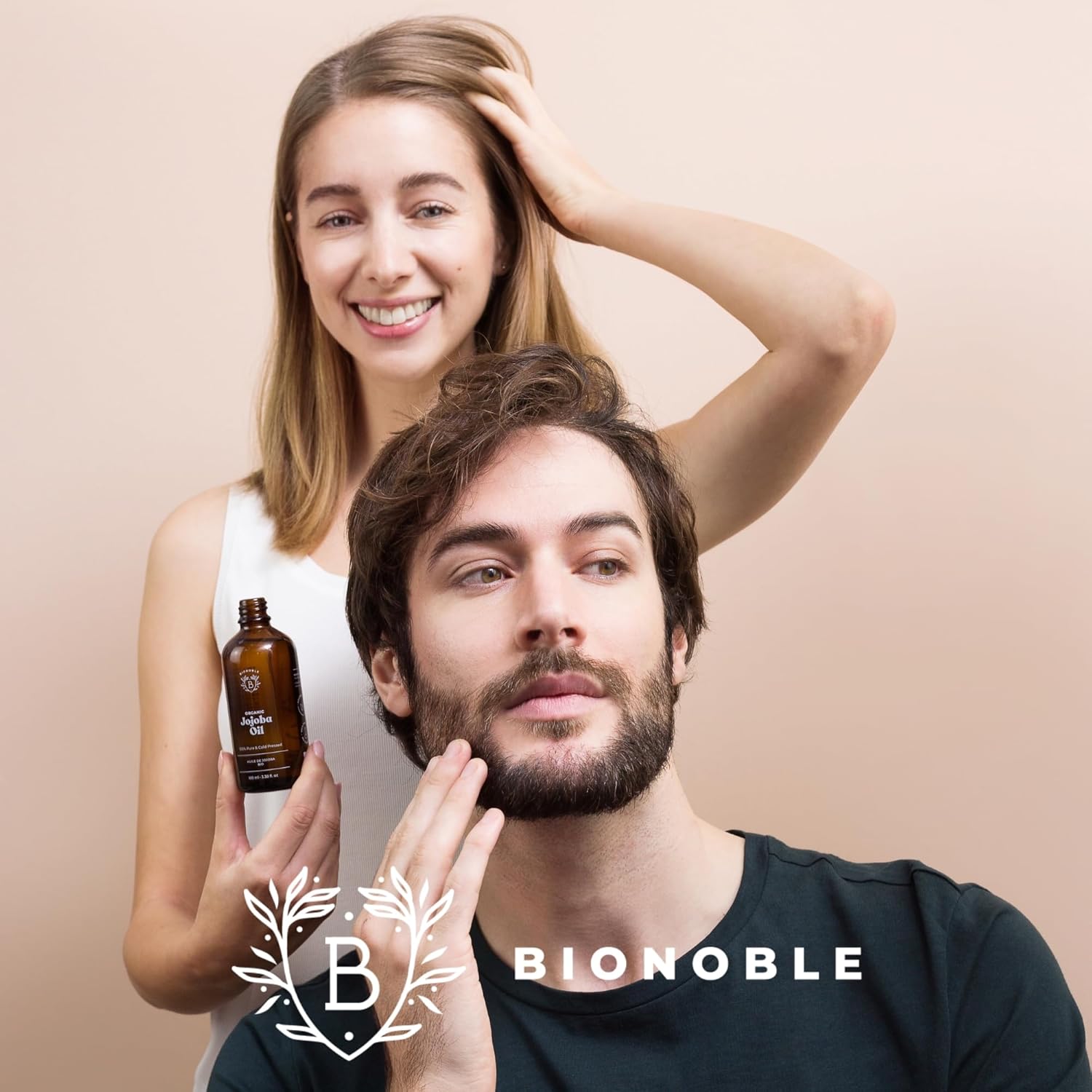 Bionoble Organic Jojoba Oil 50ml - 100% Pure, Natural and Cold Pressed - Face, Body, Hair, Beard, Nails - Vegan and Cruelty Free - Glass Bottle + Pipette + Pump-6