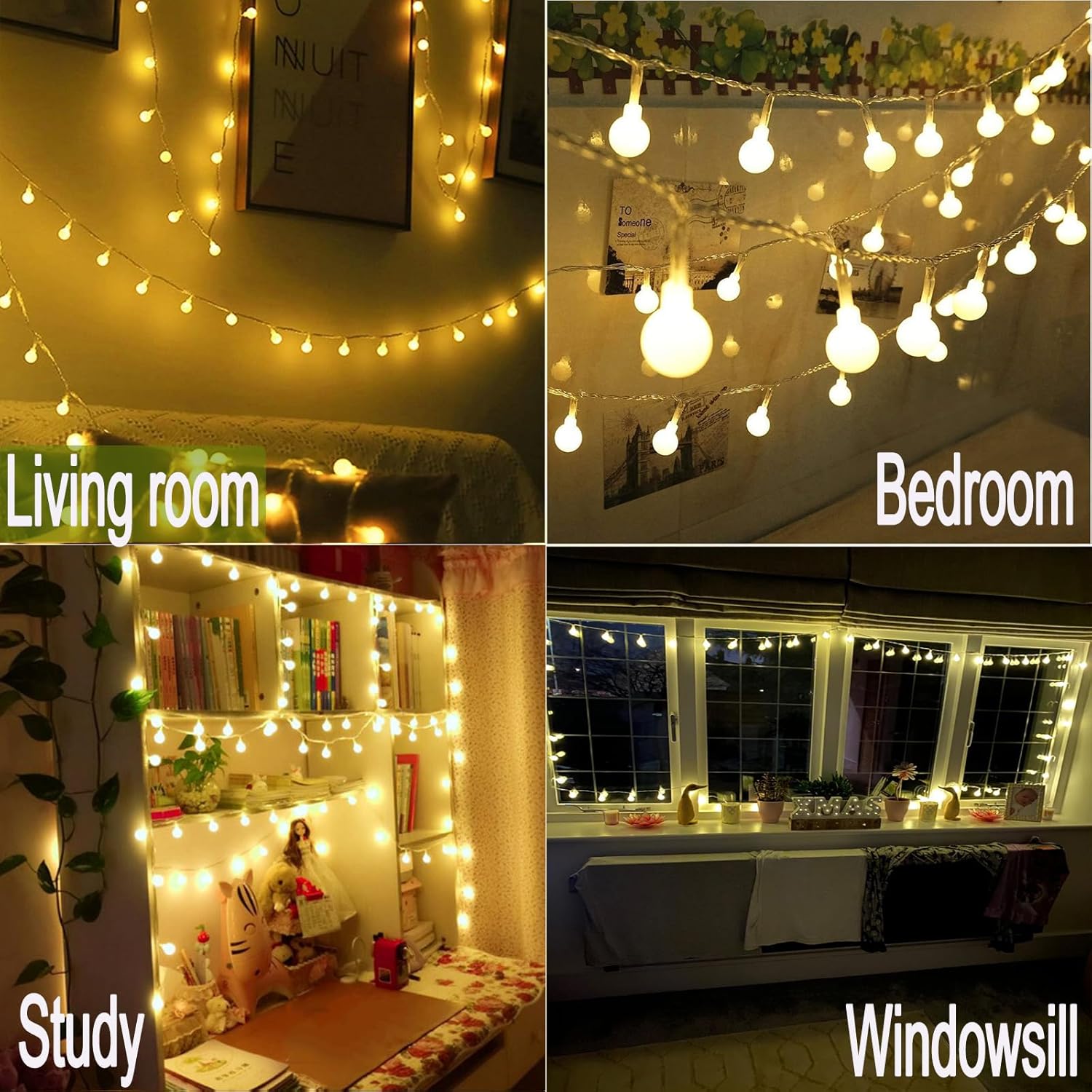 Battery Fairy Lights, Fairy Lights Battery Operated with 8 Lighting Modes 16ft 50LEDs Waterproof Fairy Lights for Bedroom Outdoor Party Living Room(Warm White) (Warm White)-2