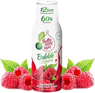 Light - Low Carb - Fitness Syrup by FruttaMax | Zero Sugar | with Stevia | 60% Fruit Content 500ml (Raspberry - Light)