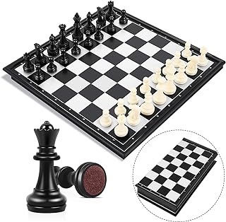 Peradix Chess Board Set Game -Travel Magnetic Chess Piece Set with Chess Folding/Portable Storage Board-Traditional Strategy Game for Kids/Children/Adults