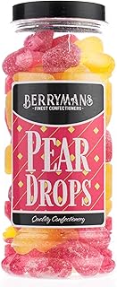 Original Pear Drops Retro Boiled Sweets Gift Jar By Berrymans Sweet Shop - Classic Sweets, Traditional Taste.