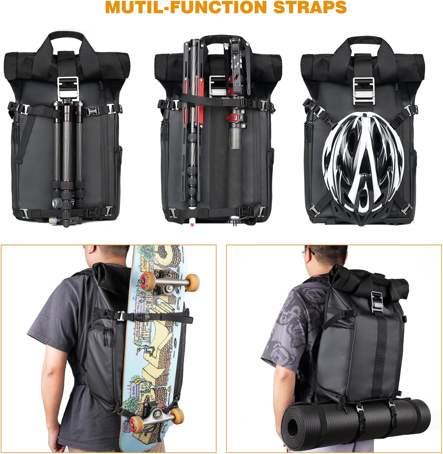 Besnfoto Camera Backpack Waterproof for Photographer DSLR Photography Bag Large with Laptop Compartment Tripod Holder for Men Hiking-2