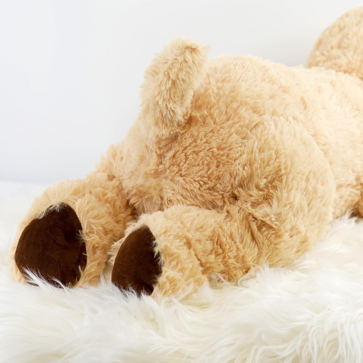 28" Jumbo Plush Puppy Giant Dog Lying Soft Stuffed Cuddly Teddy Toy Lifelike Cute Puppy-4