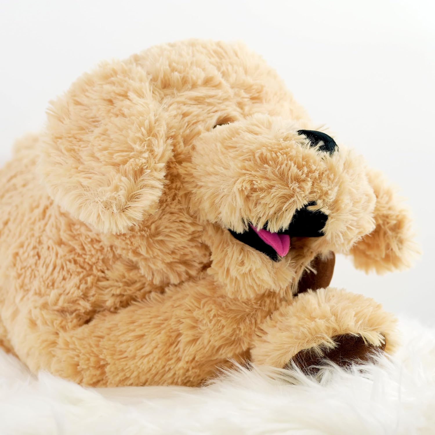 28" Jumbo Plush Puppy Giant Dog Lying Soft Stuffed Cuddly Teddy Toy Lifelike Cute Puppy-6