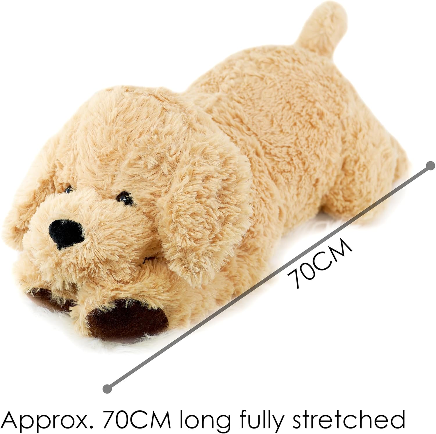 28" Jumbo Plush Puppy Giant Dog Lying Soft Stuffed Cuddly Teddy Toy Lifelike Cute Puppy-7