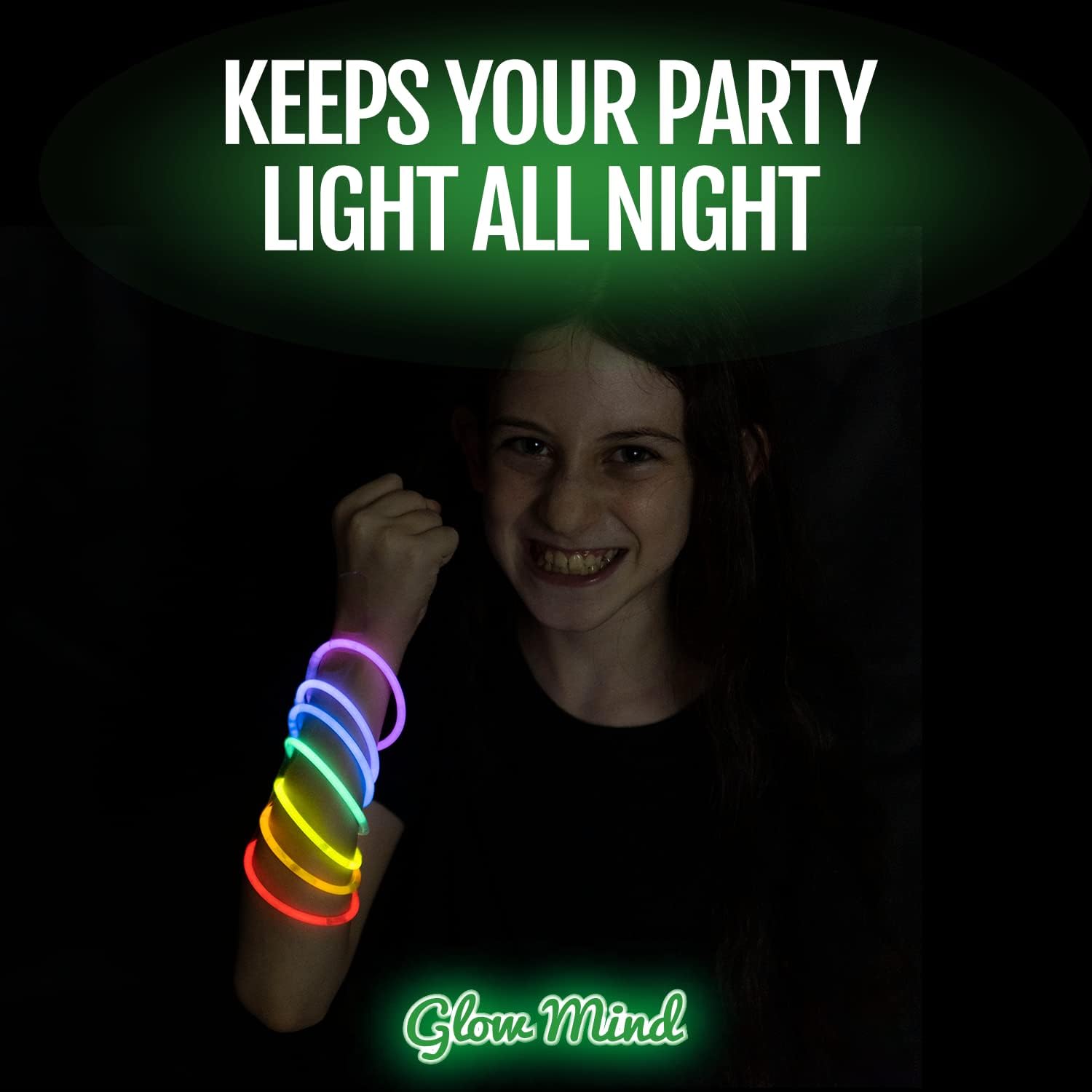 400 Glow Sticks Bulk Party Supplies — Glow in The Dark Fun Party Pack with 8" Glowsticks and Connectors for Bracelets and Necklaces for Kids and Adults-3