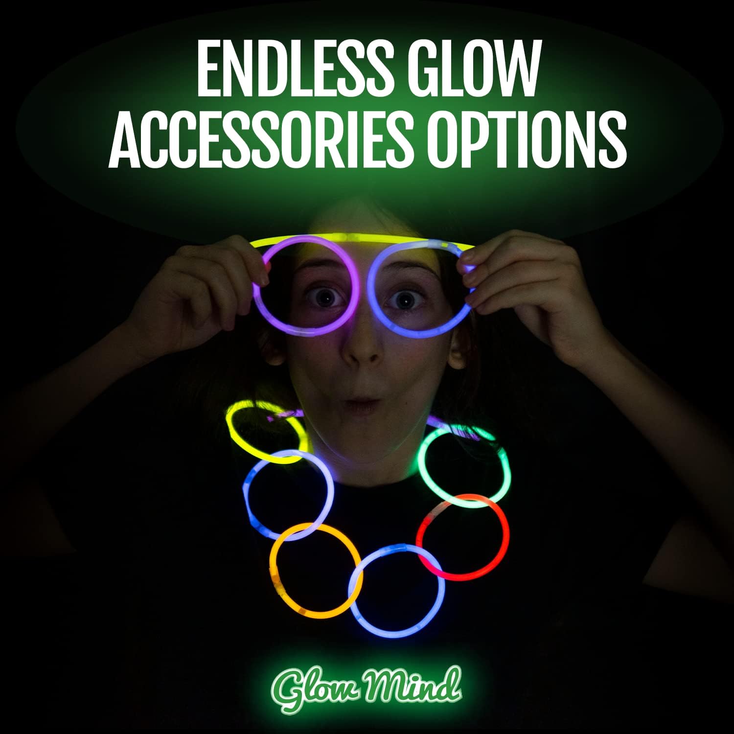 400 Glow Sticks Bulk Party Supplies — Glow in The Dark Fun Party Pack with 8" Glowsticks and Connectors for Bracelets and Necklaces for Kids and Adults-4