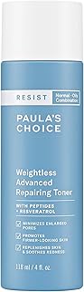 PAULA'S CHOICE Resist Anti Aging Repairing Toner - Minimizes Enlarges Pores, Rehydrates & Corrects Uneven Skin - Blackhead Prone Skin - Niacinamide - Oily to Combination Skin - 118 ml