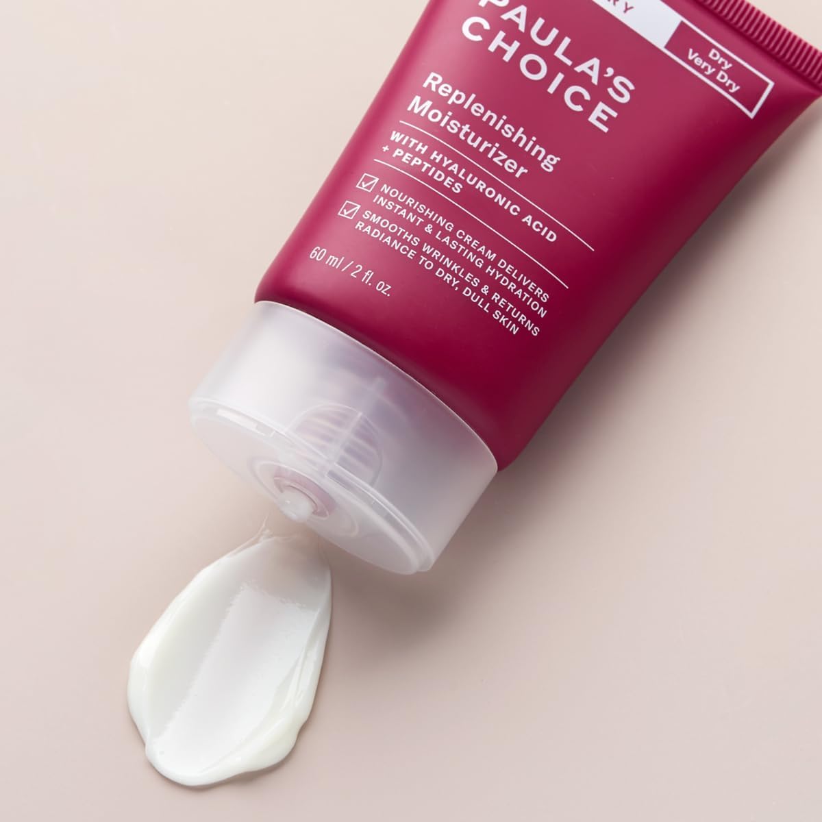 Paula's Choice SKIN RECOVERY Replenishing Moisturiser - Face Night Cream - Hydrates & Soothes - Anti-Ageing - with Hyaluronic Acid & Peptides - Rosacea-prone Skin - Dry to Very Dry Skin - 60 ml-1