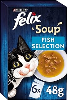 Felix Soup Cat Food Fish Selection 6x48g, Pack of 8