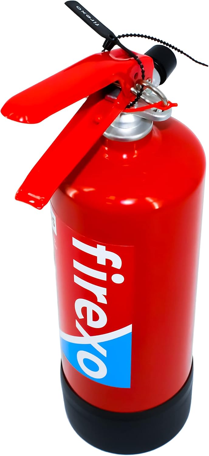 Firexo All in One Fire Extinguisher (2 Litre / 2 kg) - Multipurpose Extinguisher for ALL FIRES inc. Li-ion Battery Fires! - Safety & Emergency Equipment for Home, Kitchen, Fireplace, Grill, Caravan-1