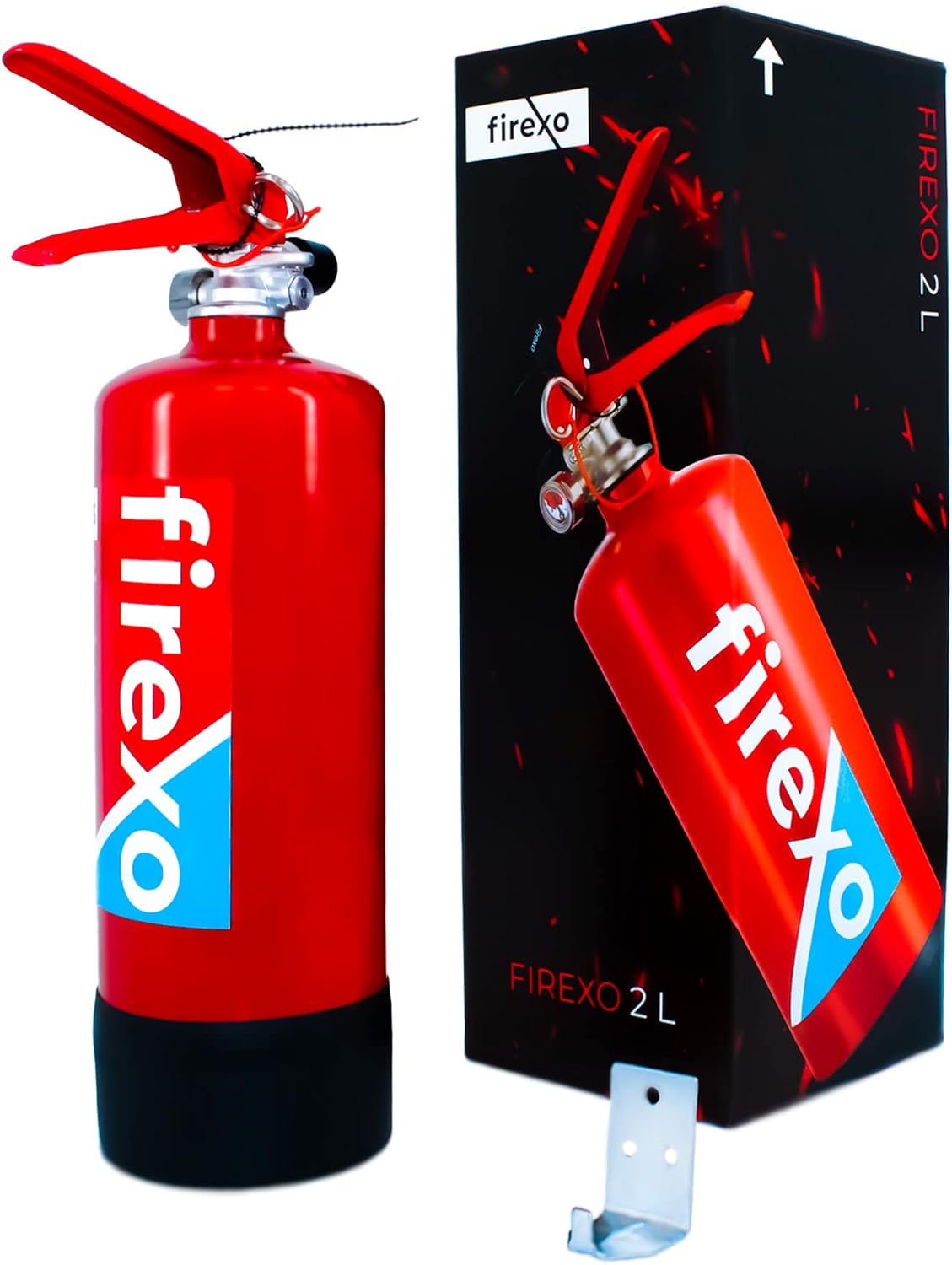 Firexo All in One Fire Extinguisher (2 Litre / 2 kg) - Multipurpose Extinguisher for ALL FIRES inc. Li-ion Battery Fires! - Safety & Emergency Equipment for Home, Kitchen, Fireplace, Grill, Caravan-3