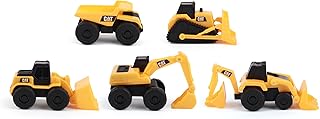 CatToysOfficial, CAT Little Machines Toys with 5pcs - Dump Truck, Wheel Loader, Bulldozer, Backhoe, and Excavator Vehicles, Cake Toppers, Gifts & Toys, Playset for Kids Ages 3 and up