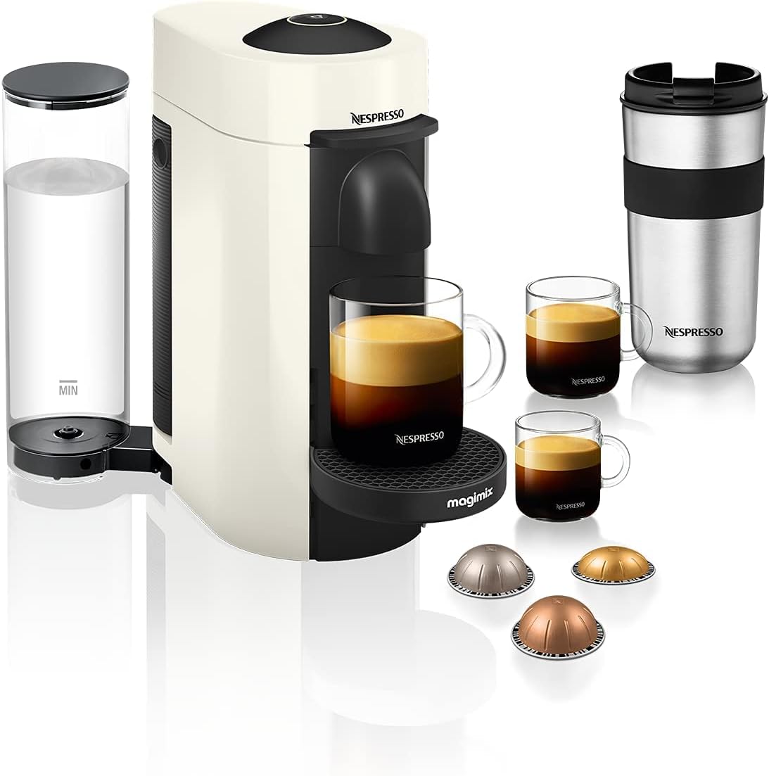 Nespresso Vertuo Plus Coffee Machine by Magimix LE White 11398-0