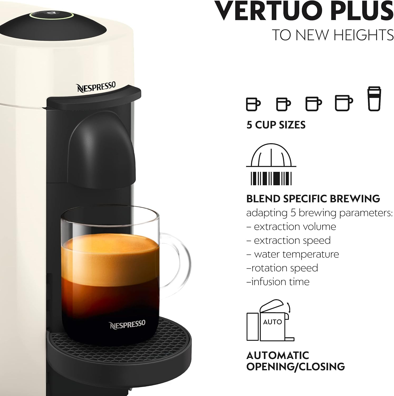 Nespresso Vertuo Plus Coffee Machine by Magimix LE White 11398-2