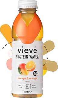 Vieve Protein Water 6x500ml - Orange & Mango | 20g Protein, Sugar Free, Fat Free & Dairy Free | A Ready to Drink Alternative to Protein Powders & Shakes | 6 Pack