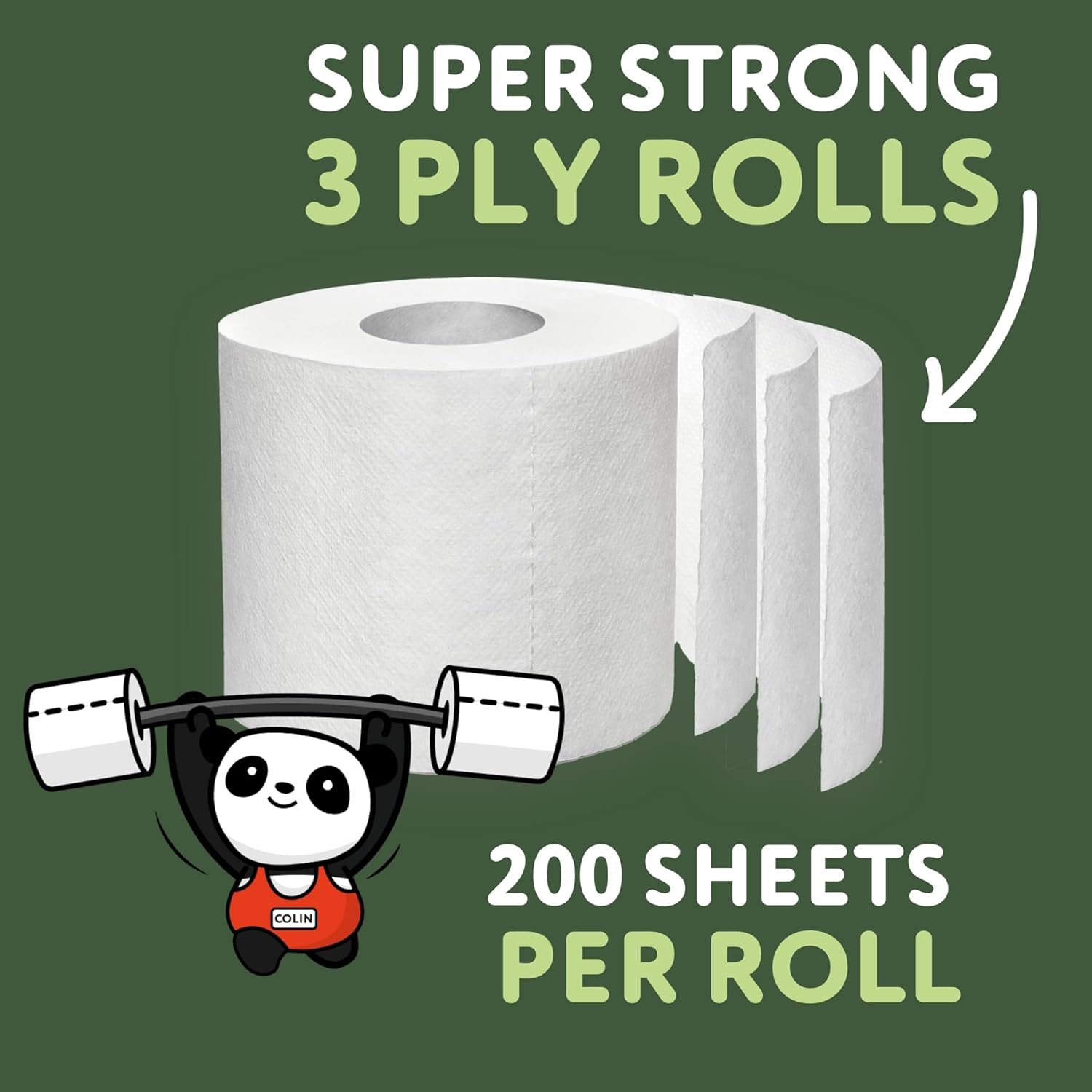 The Cheeky Panda Bamboo Toilet Rolls Bulk Buy – 48 Rolls of 3 Ply Toilet Paper | Plastic Free Packaging and Sustainable Tissue Paper | Compostable Loo Roll-4