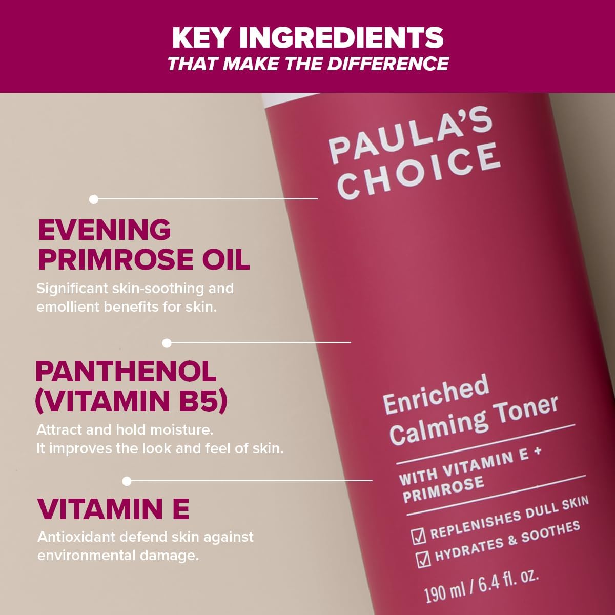 Paula's Choice Skin Recovery Toner - Milky Toner Soothes and Replenishes Very Dry Skin - Redness Relief for Rosacea Prone Skin - with Antioxidants - Normal to Dry & Sensitive Skin - 190 ml-4