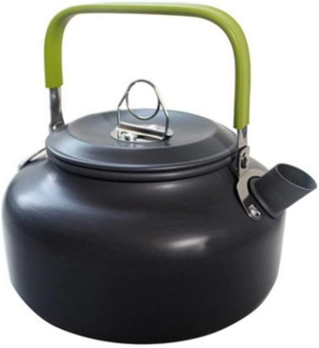 JZK Camp Cookware 2-3 People Set, Pan Pot Teapot Lightweight Outdoor Portable Camping Cooker Set for Trekking Hiking BBQ Picnic Campfire-3