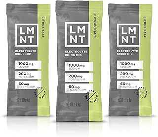 LMNT Keto Electrolyte Powder Packets | Paleo Hydration Powder | No Sugar, No Artificial Ingredients | Citrus Salt | 30 Stick Packs