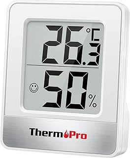 ThermoPro TP49 Small Digital Hygrometer Indoor Thermometer Ambient Thermometer Temperature Monitor and Humidity Meter for Home Office Comfort Reptile Thermometer