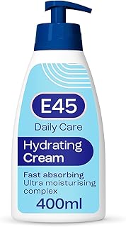 E45 Daily Cream 400 ml – E45 Cream for Very Dry Skin – Sooth Dryness, Smooth Rough Skin – Non-Greasy Moisturiser - Perfume-Free Body Face Hand Cream - Fast Absorption - Dermatologically Tested