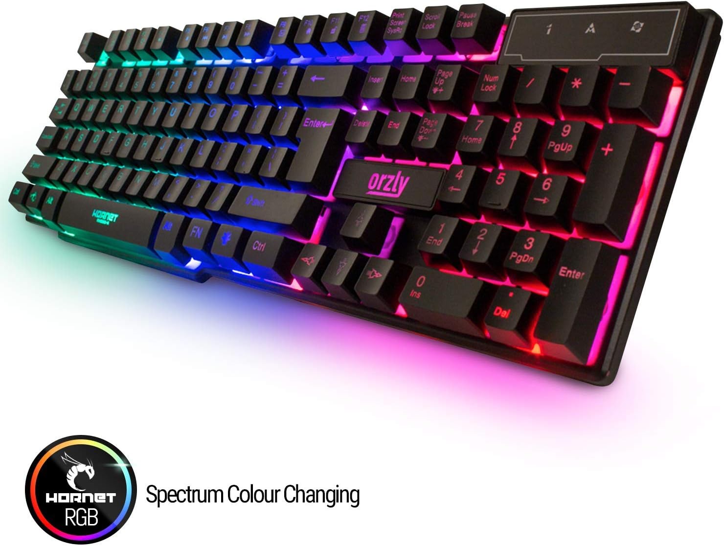 Gaming Keyboard and Mouse and Mouse pad and Gaming Headset, Wired LED RGB Backlight Bundle for PC Gamers Users - 4 in 1 Gift Box Edition Hornet RX-250-2