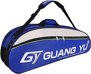 IPENNY 6 Racket Bag Large Capacity Badminton Tennis Racquet Bag Waterproof Dustproof Gym Bag Backpack Sport Equipment Duffel Bag Shoulder Bag Carrying Bag Tote Storage Sack